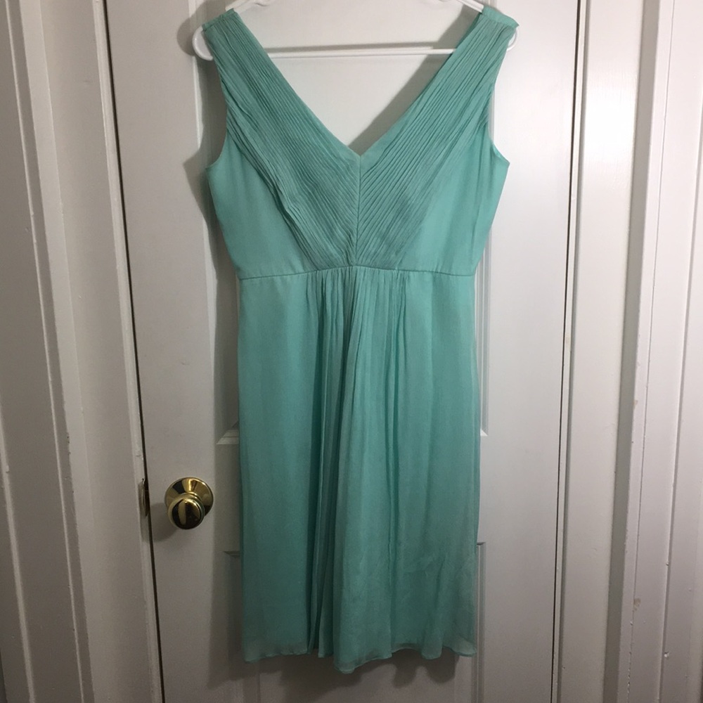 Mint J. Crew bridesmaid dress